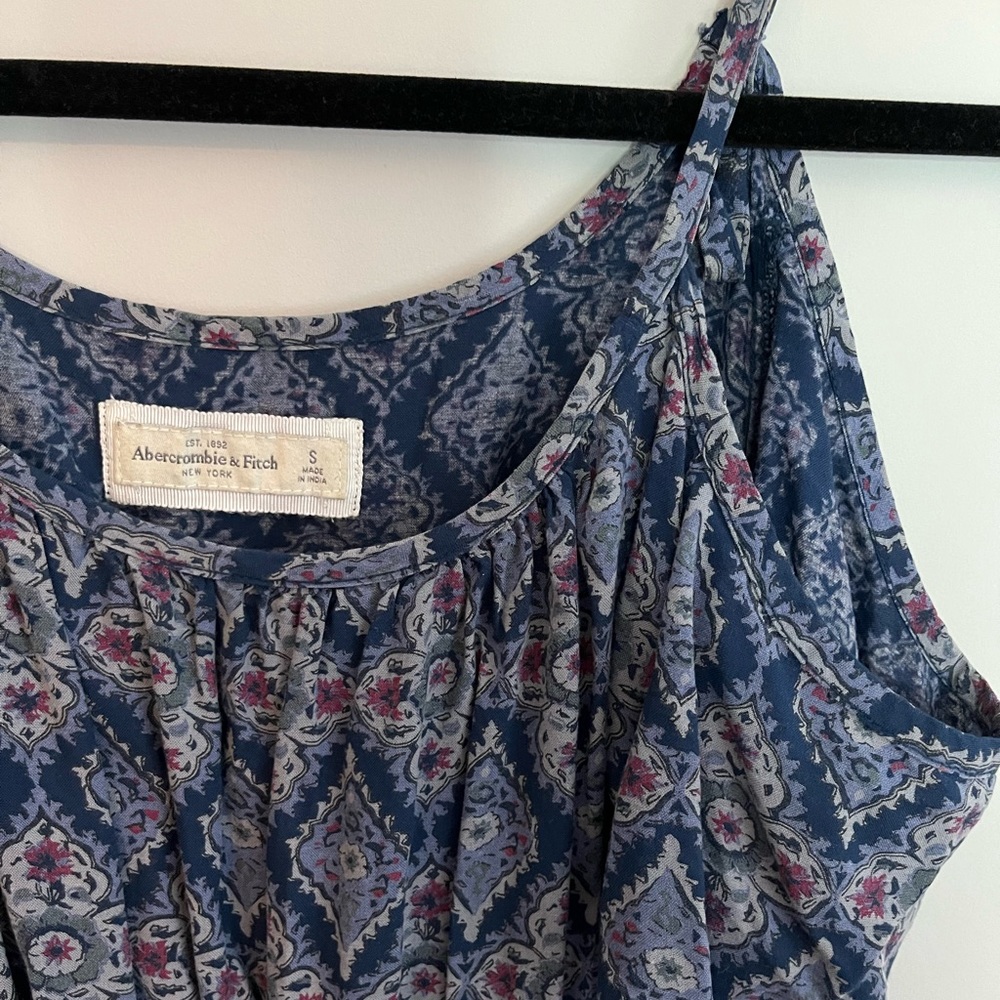 Abercrombie Dress - Cold Shoulder Cut Outs- Flowy Blue Dress - Small